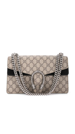 Gucci Dionysus Gg Supreme Shoulder Bag Small - Grey/Black