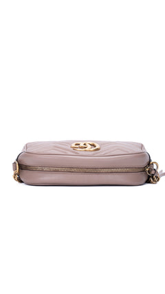 Gucci Gg Marmont Matelassé Camera Bag - Dusty Pink