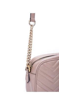 Gucci Gg Marmont Matelassé Camera Bag - Dusty Pink