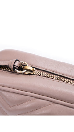 Gucci Gg Marmont Matelassé Camera Bag - Dusty Pink