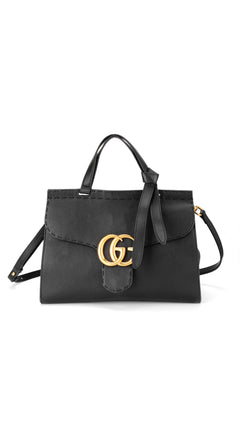Gucci Gg Marmont Top Handle Bag - Black