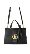 Gucci Gg Marmont Top Handle Bag - Black