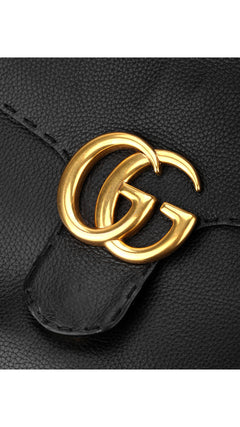 Gucci Gg Marmont Top Handle Bag - Black