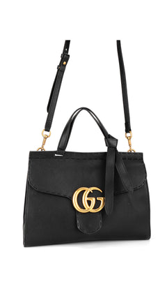 Gucci Gg Marmont Top Handle Bag - Black