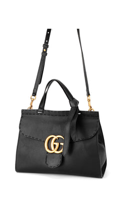Gucci Gg Marmont Top Handle Bag - Black