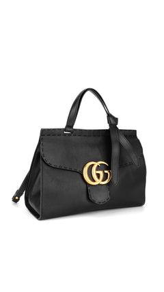 Gucci Gg Marmont Top Handle Bag - Black