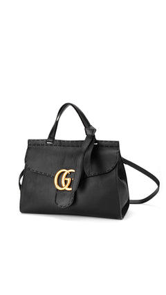 Gucci Gg Marmont Top Handle Bag - Black