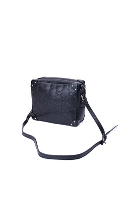 Gucci Gg Supreme Camera Box Bag - Black