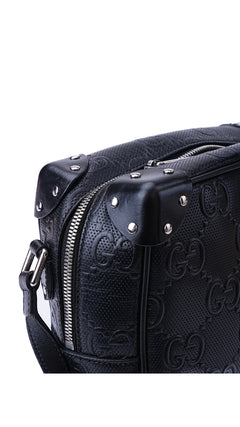 Gucci Gg Supreme Camera Box Bag - Black
