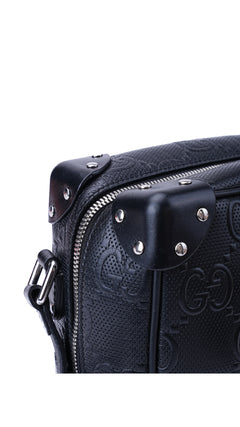 Gucci Gg Supreme Camera Box Bag - Black