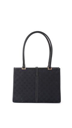 Gucci Gg Supreme Tote Bag - Black