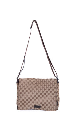 Gucci Gg Supreme Messenger Bag - Beige