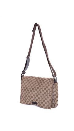Gucci Gg Supreme Messenger Bag - Beige