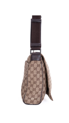 Gucci Gg Supreme Messenger Bag - Beige