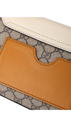 Gucci GG Supreme Padlock Shoulder Bag - Beige