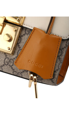 Gucci GG Supreme Padlock Shoulder Bag - Beige