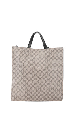 Gucci Gg Supreme Top Handle Shoulder Bag - Beige