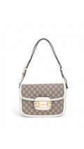 Gucci Horsebit 1995 Shoulder Bag - Grey/White