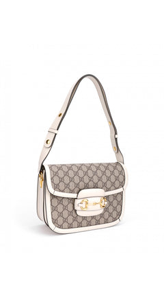 Gucci Horsebit 1995 Shoulder Bag - Grey/White
