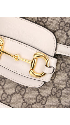 Gucci Horsebit 1995 Shoulder Bag - Grey/White