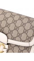 Gucci Horsebit 1995 Shoulder Bag - Grey/White