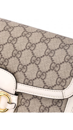 Gucci Horsebit 1995 Shoulder Bag - Grey/White