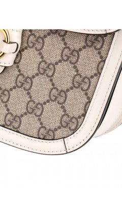 Gucci Horsebit 1995 Shoulder Bag - Grey/White