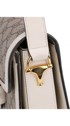 Gucci Horsebit 1995 Shoulder Bag - Grey/White