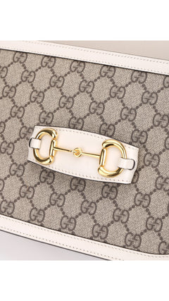 Gucci Horsebit 1995 Shoulder Bag - Grey/White