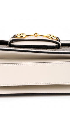 Gucci Horsebit 1995 Shoulder Bag - Grey/White
