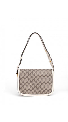 Gucci Horsebit 1995 Shoulder Bag - Grey/White
