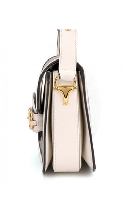 Gucci Horsebit 1995 Shoulder Bag - Grey/White