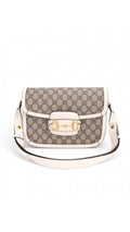 Gucci Horsebit 1995 Shoulder Bag - Grey/White