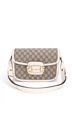 Gucci Horsebit 1995 Shoulder Bag - Grey/White