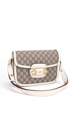 Gucci Horsebit 1995 Shoulder Bag - Grey/White
