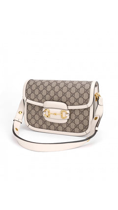 Gucci Horsebit 1995 Shoulder Bag - Grey/White