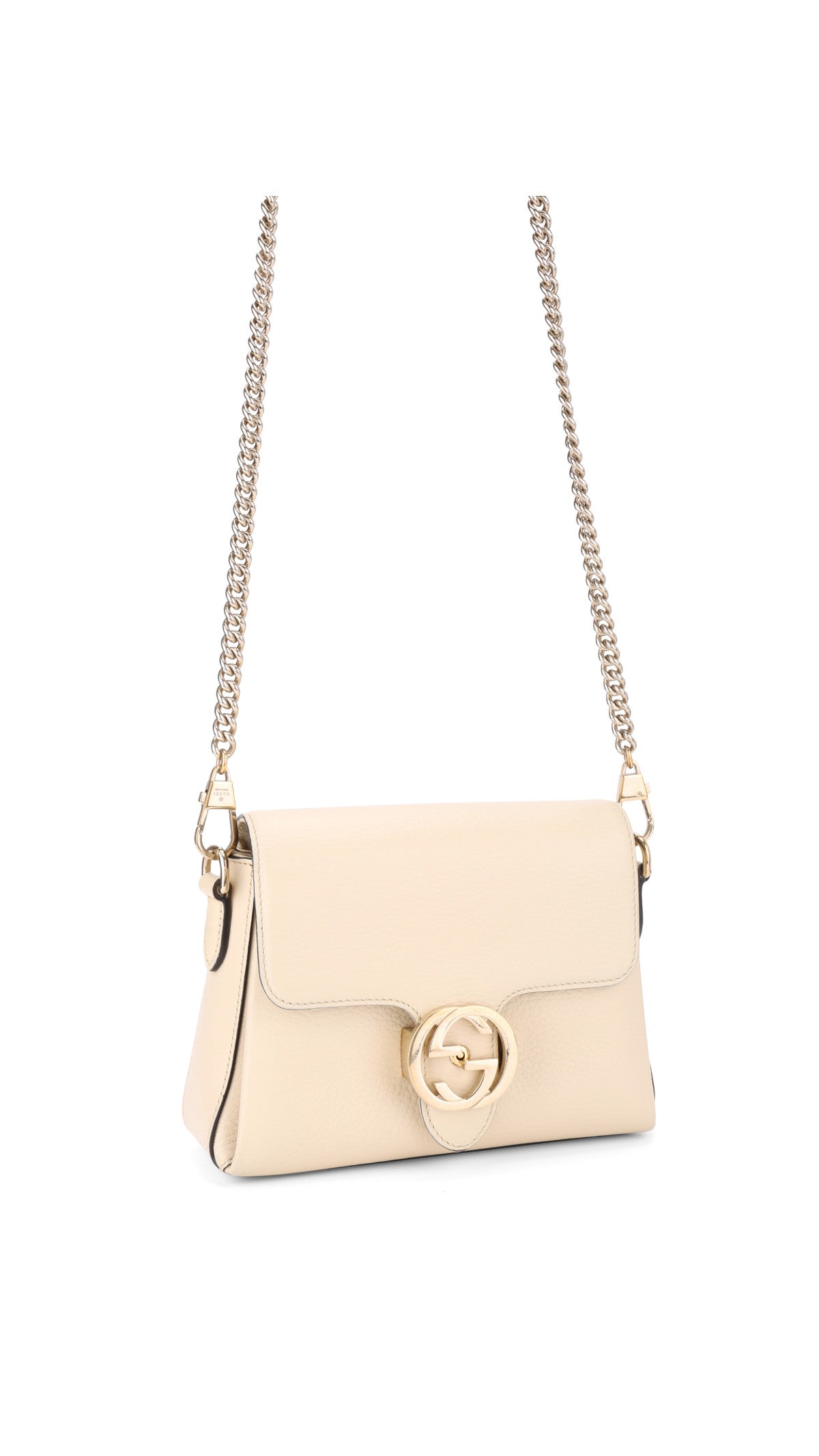 Gucci Interlocking GG Chain Shoulder Bag - White
