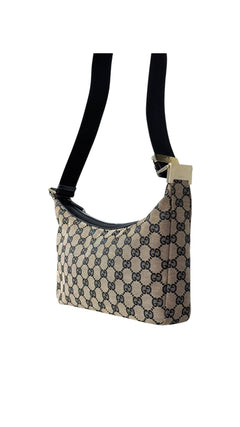 Gucci Monogram Shoulder Bag - Beige