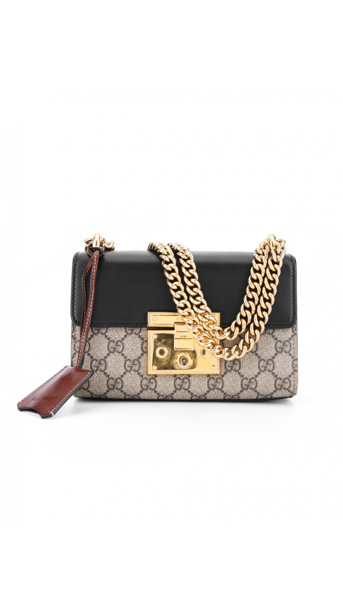 Gucci Padlock Chain Shoulder Bag Small - Black