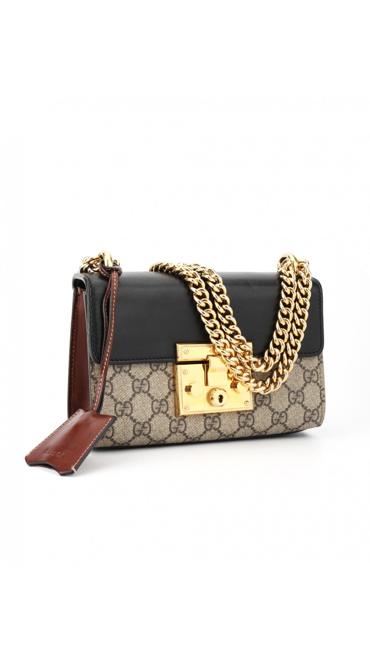 Gucci Padlock Chain Shoulder Bag Small - Black