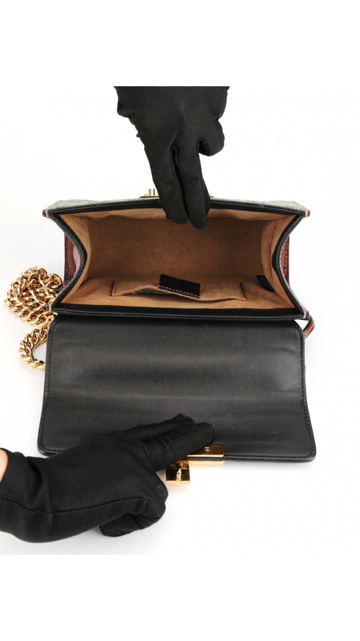 Gucci Padlock Chain Shoulder Bag Small - Black