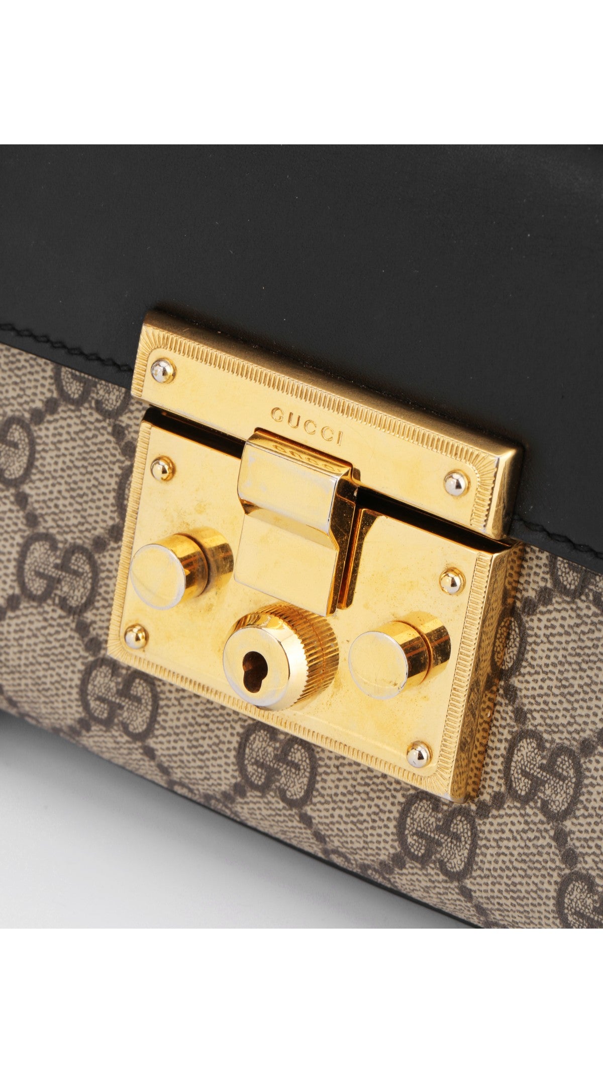 Gucci Padlock Chain Shoulder Bag Small - Black