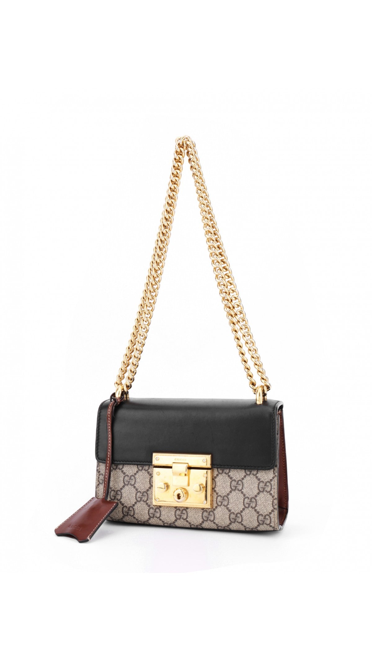 Gucci Padlock Chain Shoulder Bag Small - Black