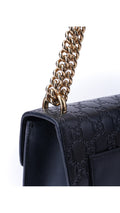 Gucci Padlock Shoulder Bag Guccissima - Black