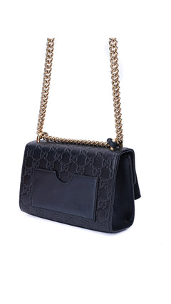 Gucci Padlock Shoulder Bag Guccissima - Black