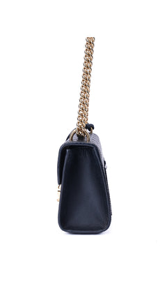 Gucci Padlock Shoulder Bag Guccissima - Black