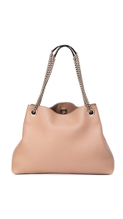 Gucci Soho Chain Tote Bag - Beige