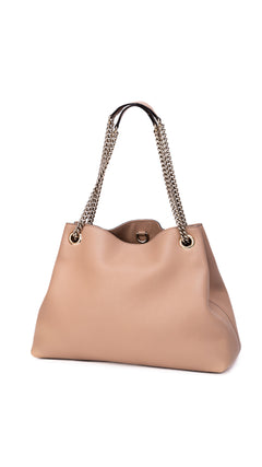 Gucci Soho Chain Tote Bag - Beige