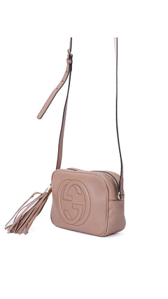 Gucci Soho Disco Crossbody Shoulder Bag - Beige
