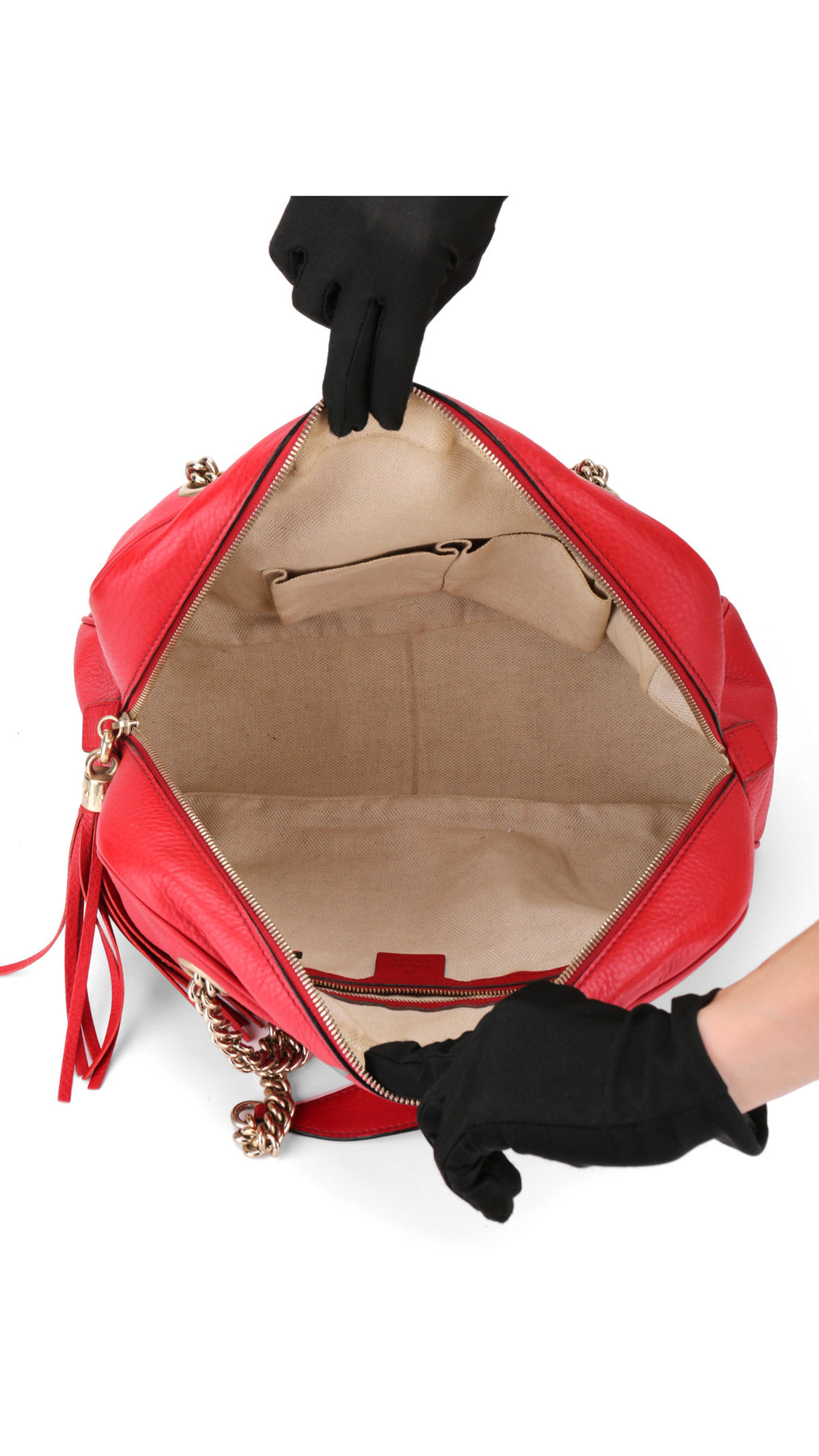 Gucci Soho Disco Tote Bag - Red